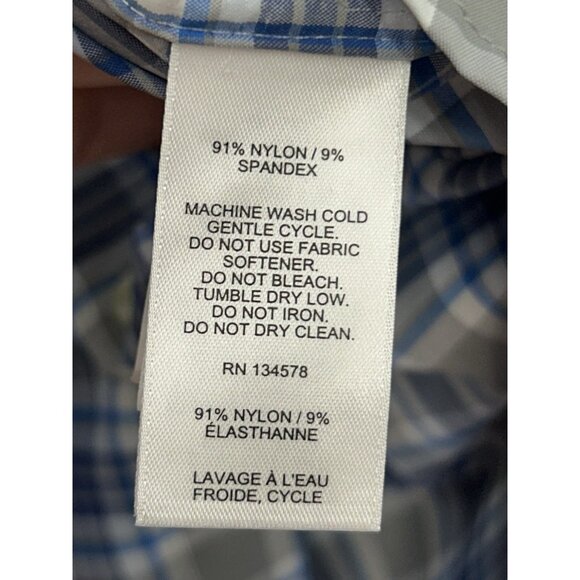 Vineyard Vines Men's Button Down Shirt XL Blue Plaid On-The-Go Performance OTG - Picture 5 of 7
